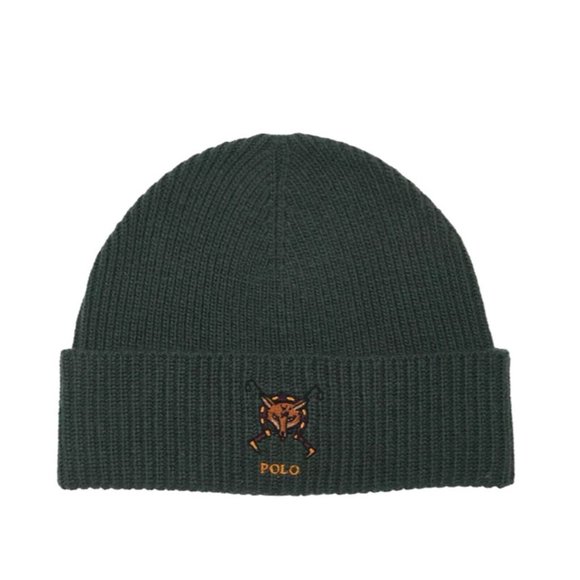 Polo Ralph Lauren Embroidered Fox Rib-Knit Beanie - Picture 1 of 1